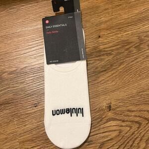 Lululemon Women's White and Cream Sock